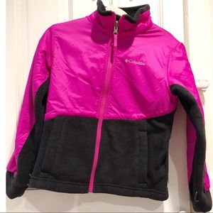 EUC Columbia Girls Interchange Fleece Jacket XS 6